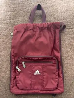 adidas バーガンディ リュック　ナップザック　Y2K 00s