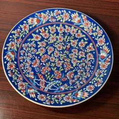 トルコ陶器 大皿 30.5cm 飾り皿 イズニック調 ハンドメイド - メルカリ