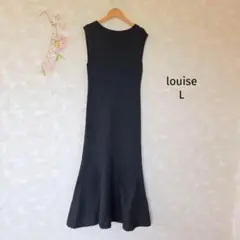 ルイーズ louise ニットワンピース【L】ロング リブ ノースリーブ 夏