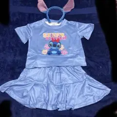 今日だけリロアンドスティッチツーピース&カチューシャのセット140cm子供用