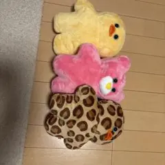 mojojojo モジョジョジョ　ぬいぐるみセット（ひよこ・クマ・ヒョウ柄）