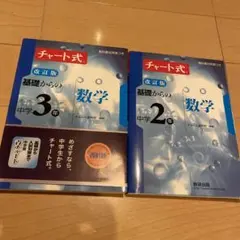チャート式基礎からの中学3年数学と中学2年数学