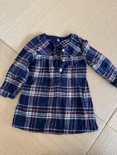 無印　100 ワンピース　チェック　女の子　90