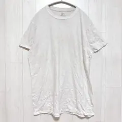 ジョージ Tシャツ クルーネック 半袖 無地 M 白 綿 デイリー 白 無地T