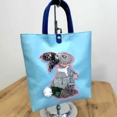 ②毎日トートMサイズミナペルホネン ぷっくりうさぎさんカケラパッチ