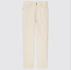 【UNIQLO】　ユニクロ　ペグトップハイライズジーンズオフホワイト