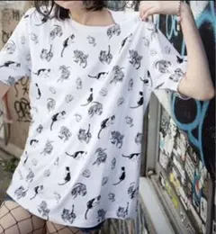 ドルチ　キャット　荒木飛呂彦 tシャツ ホワイト　L 猫　CAT ネコ　新品
