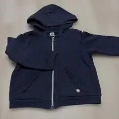 PETIT BATEAU ジップアップパーカー ネイビー 5ans/110cm