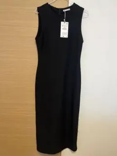 ZARA ノースリーブワンピース Mサイズ ブラック