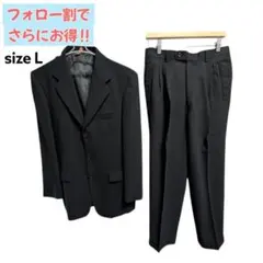 美品】Savile Row セットアップスーツ、ブラック ストライプ、M相当