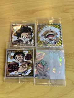 モンキー・D・ルフィ ホログラムシール 4枚セット　ワンピースウエハース