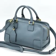 美品 保証書有 おまけ付 LOEWE ロエベ アマソナ28 ストーンブルー