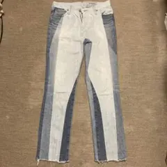 AG-ED DENIM ストレート　パッチワーク　パネルデザイン　サイズ25のサムネイル