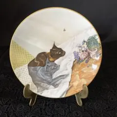 レズリーアンアイボリー 猫のプレート 窓辺の猫 春 ロイヤルドルトン