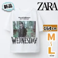 新品✨ ZARA WEDNESDAY © Tシャツ 白色 M～Lサイズ