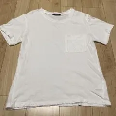one way ポケット付き 半袖Tシャツ ホワイト M
