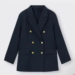 【タグ付•新品】　GU ダブルブレストブレザーZ ネイビー