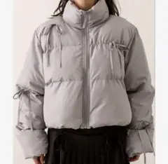 OLIVE des OLIVE オリーブデオリーブ リボンエコダウン グレー