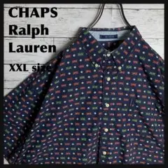 CHAPS ラルフローレン◎XXL 半袖 シャツ ロゴ D544