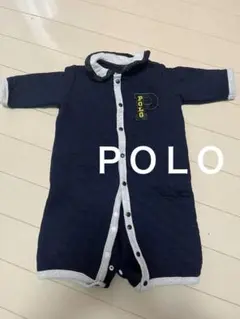 POLO ネイビー ロンパース 50-60cm