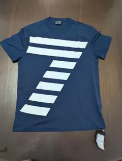 EA7 Emporio Armani ストライプ Tシャツ S ネイビー