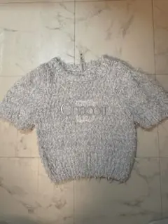 SNIDEL × Chacott 半袖ニット グレーのサムネイル