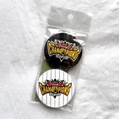 阪神タイガース　日本一記念　缶バッチ　2個セット