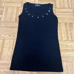 CECIL McBEE スタッズ付きブラックタンクトップ