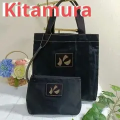 【セール中❤】トートバッグ✨️キタムラ ハンドバッグ ポーチ付き ブラック
