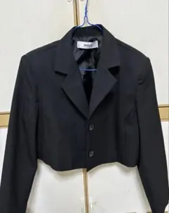 DHOLIC ブラック クロップドテーラードジャケット クロップド丈 韓国