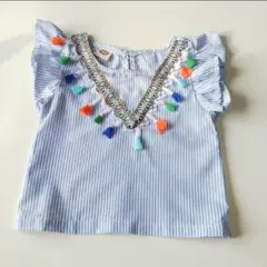 70センチ 80センチ★韓国子供服 タッセル トップス ブラウス