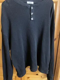Coleman 長袖Tシャツ ロンT カットソー サーマル ワッフル M 青系 