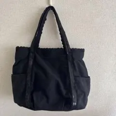 トートバッグ ブラック スカラップデザインのサムネイル