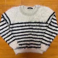 INGNI ボーダーニット ビジュー付き