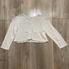 ファミリア　ボレロ　カーディガン　白　90センチ　綿100%