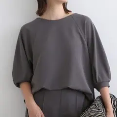 【新品タグ付】INDIVI ラグランスリーブトップス グレー 接触冷感
