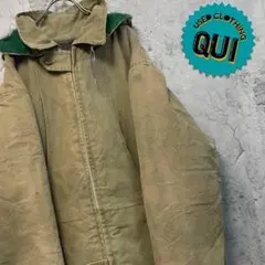 80s90s USA古着○裏ボア ビンテージモッズコート カーキ メンズXL