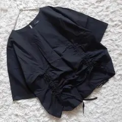 『ナノベース』 (F) ７分袖ドロストブラウス ドロップショルダー おしゃれ