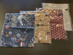 【新品未開封】和柄 巾着袋 4枚セット