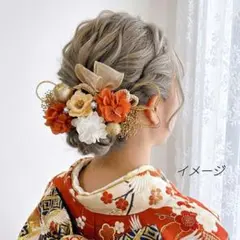 髪飾り【6503】ドライフラワー　結婚式　成人式　卒業式　七五三　前撮　振袖　袴