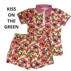 【美品】キスオンザグリーン ゴルフウェア 上下セットアップ 花柄 ピンクのサムネイル