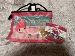 マイメロ　缶詰サコッシュとプールバック風ミニポーチ2点セット