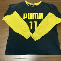 PUMA 長袖カットソー 130 黒/黄色