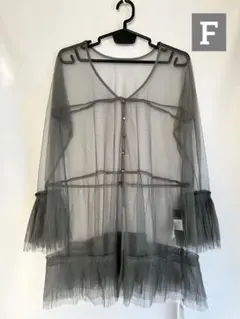 JEANASISチュールプリーツ2wayチュニック　グレー　Fのサムネイル