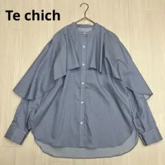 Te chichi ヨークフリル ストライプ チュニック シャツ ブラウスのサムネイル