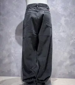 Wrangler W32 ブラック バギーデニム ワイド ジーンズ ストリート 