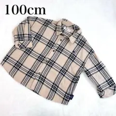 チェック柄長袖シャツ❤️しまむら POLO Baby 100cm 男の子 秋服