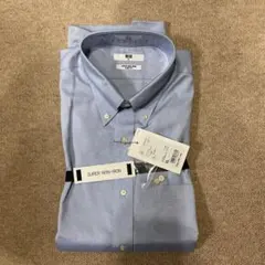 UNIQLO スーパーノンアイロン シャツ XL ライトブルー