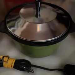 新品未使用 昭和家電　ナショナル　天ぷら鍋　緑　グリーン　NF-853のサムネイル