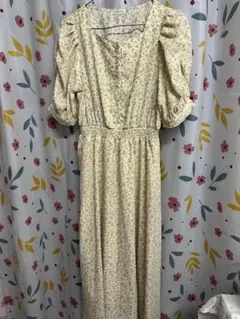 COLZA フラワープリント ロングワンピース